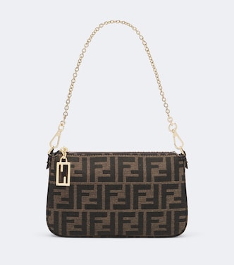Pouch mit Riemen Tube FF Zucca | Fendi