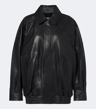 Dalma leather blouson jacket | Nour Hammour