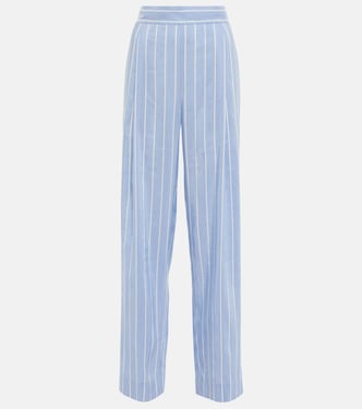 Pantalon ample rayé à taille haute | Vince