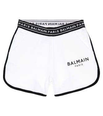 Logo cotton shorts | Balmain Kids