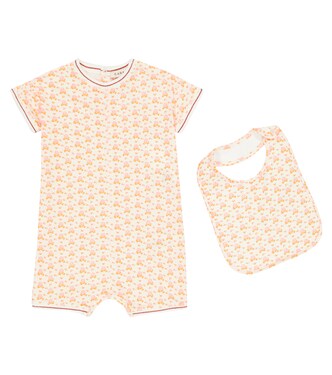 Baby Set Petersham aus Body und Lätzchen | Caramel