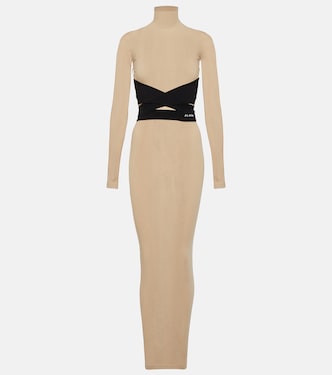 Turtleneck jersey maxi dress | Alaïa