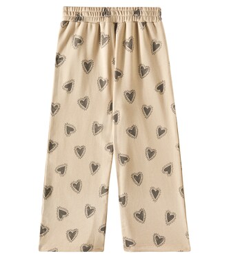 Hearts cotton-blend wide-leg pants | Rylee + Cru