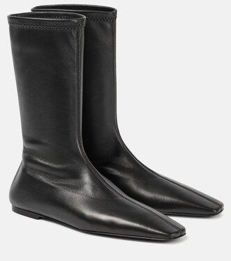 Sock leather sock boots | Toteme