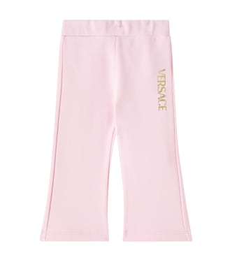 Baby logo cotton jersey sweatpants | Versace Kids