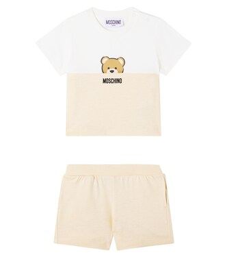Baby cotton jersey T-shirt and shorts set | Moschino Kids