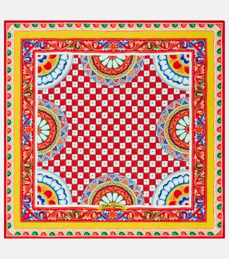 Sciarpa in twill di seta con stampa | Dolce&Gabbana