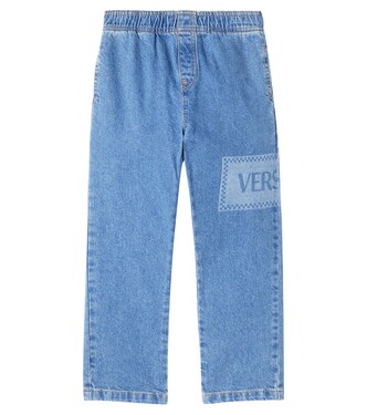 Logo straight jeans | Versace Kids