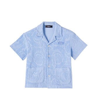 Cotton-blend terry shirt | Versace Kids