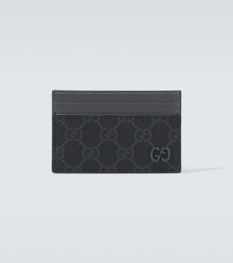 GG Canvas and leather card holder | Gucci