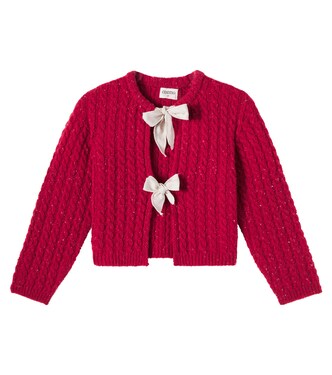 Martinique cable-knit wool-blend cardigan | Cozmo