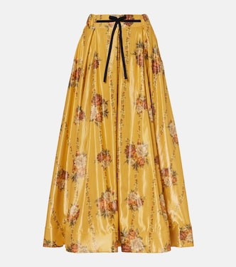 Delta floral cotton-blend maxi skirt | Agua by Agua Bendita