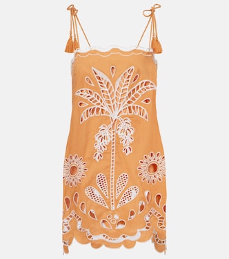 Banana Tree embroidered linen-blend minidress | Farm Rio