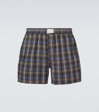 Checked cotton-blend boxers | ERL