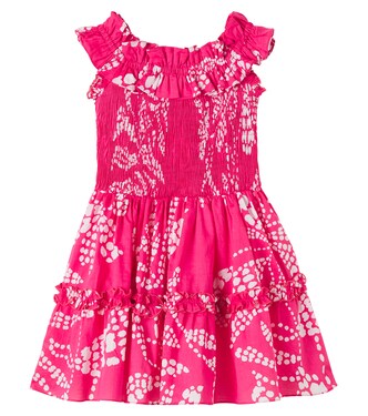 Amber printed ruffled cotton dress | Poupette St Barth Kids