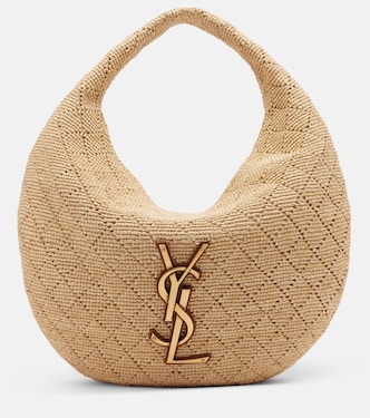 Icare raffia shoulder bag | Saint Laurent