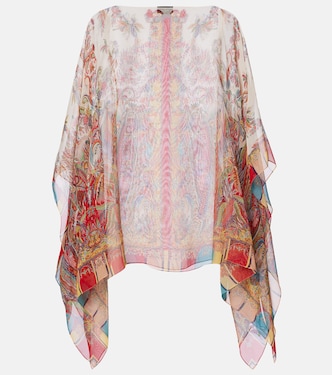 Bedruckte Poncho aus Seide | Etro