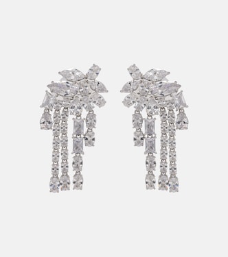 Crystal-embellished drop earrings | Self-Portrait