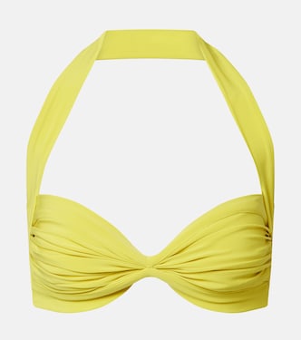 Bill ruched bikini top | Norma Kamali