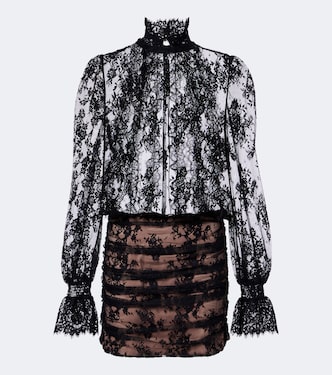 Ysolde sheer lace minidress | Retrofête