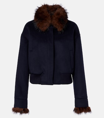 Teddy-trimmed jacket  | Self-Portrait