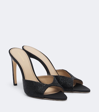 Verzierte Pantoletten Harlow aus Satin | Victoria Beckham