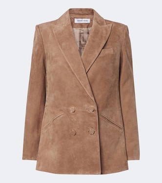 Oria double-breasted suede jacket | Veronica Beard
