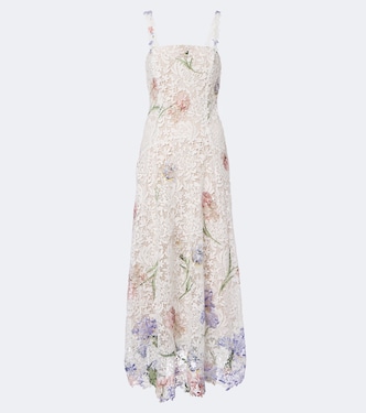 Floral guipure lace cocktail dress | Oscar de la Renta