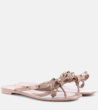 Valentino Garavani Rockstud PVC thong sandals | Valentino Garavani