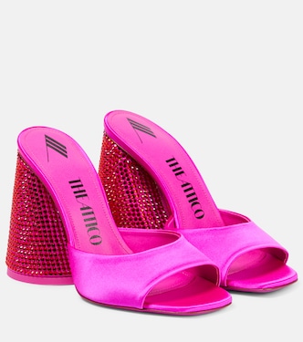 Luz embellished satin mules | The Attico