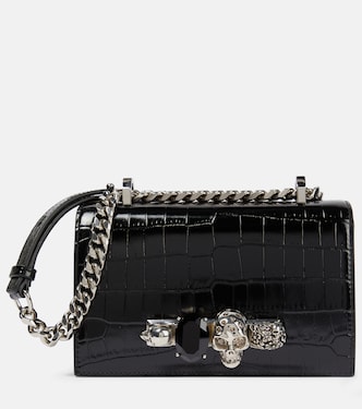 Jewelled Satchel Small leather crossbody bag | McQueen