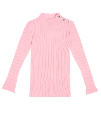 Ribbed-knit virgin wool sweater | Versace Kids