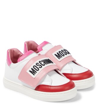 Logo leather sneakers | Moschino Kids