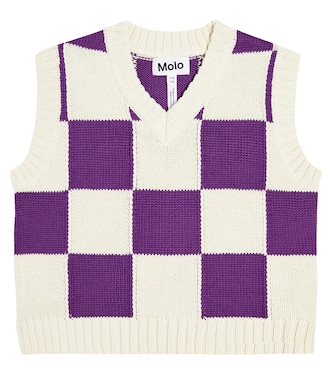 Gitta checked cotton vest | Molo