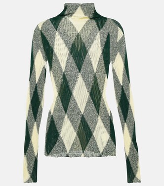 Argyle cotton and silk sweater | Burberry