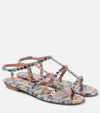 Tequila embellished leather sandals | Aquazzura