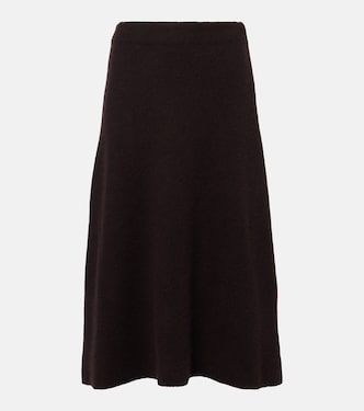 Ivanka cashmere and silk midi skirt | The Row