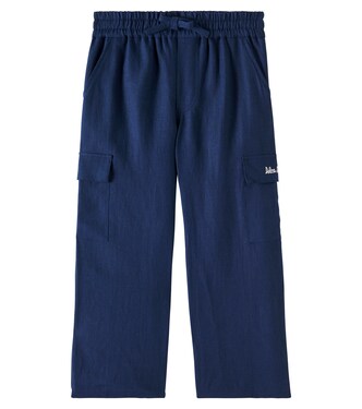Bestickte Cargohose aus Leinen | Dolce&Gabbana Kids