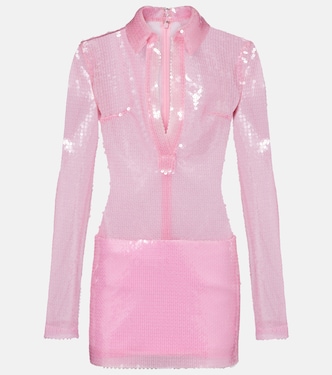 Robe polo à sequins | David Koma