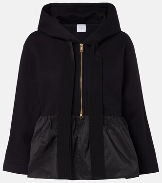 Faille-trimmed cotton jersey zip-up hoodie | Patou