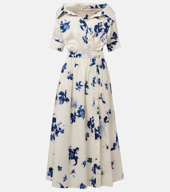 Lydia floral cotton-blend midi dress  | Altuzarra