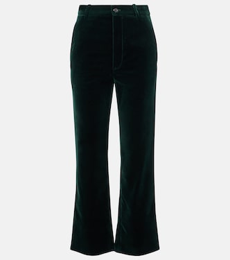 Cotton velvet straight pants | Saint Laurent