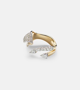 Golden Strada 18kt gold ring with diamonds  | Yeprem