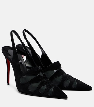 Circus Max绒面革与网布露跟高跟鞋 | Christian Louboutin