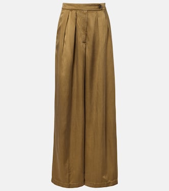 Pleated high-rise wide-leg pants | Dries Van Noten