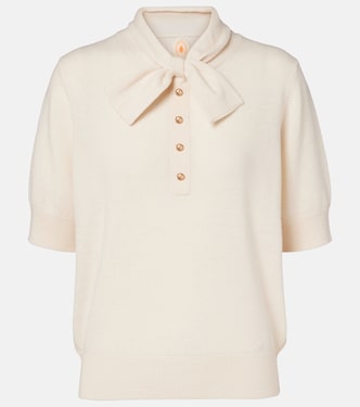 Bow-detail wool and cashmere sweater | Jardin des Orangers