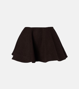 Wool and cashmere-blend miniskirt | Ganni