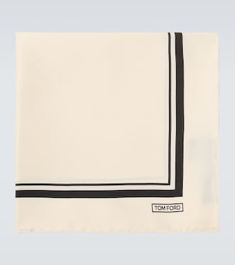Printed silk pocket square | Tom Ford