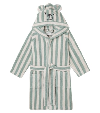 Striped cotton terry bathrobe | Liewood