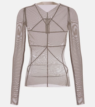 Top Temple de tul semitransparente | Rick Owens
